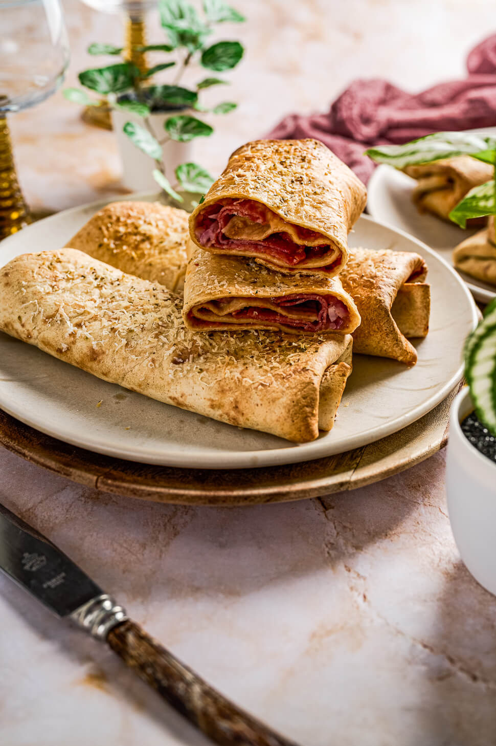 Gebakken pizza wraps