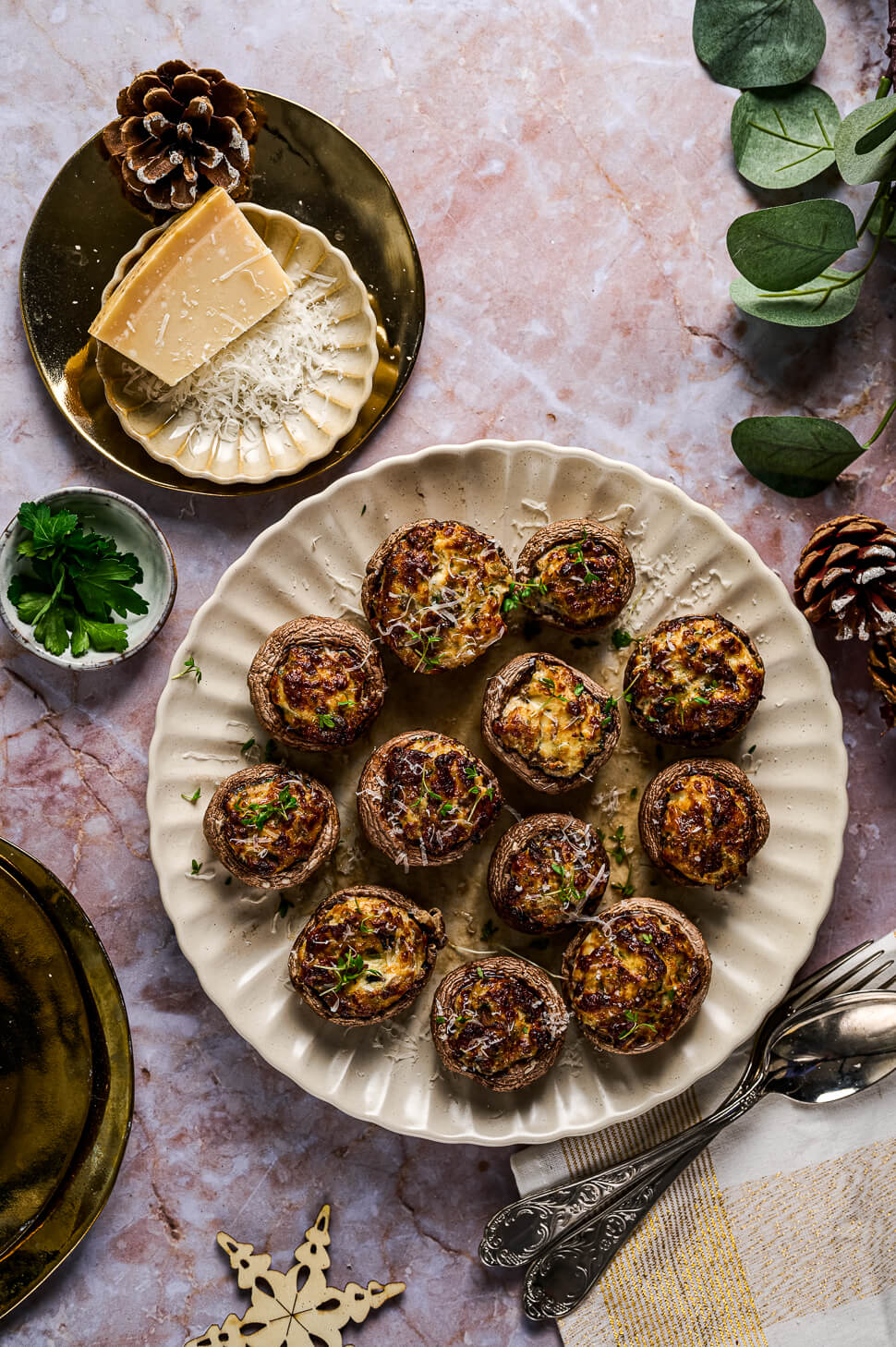Gevulde champignons uit de Airfryer