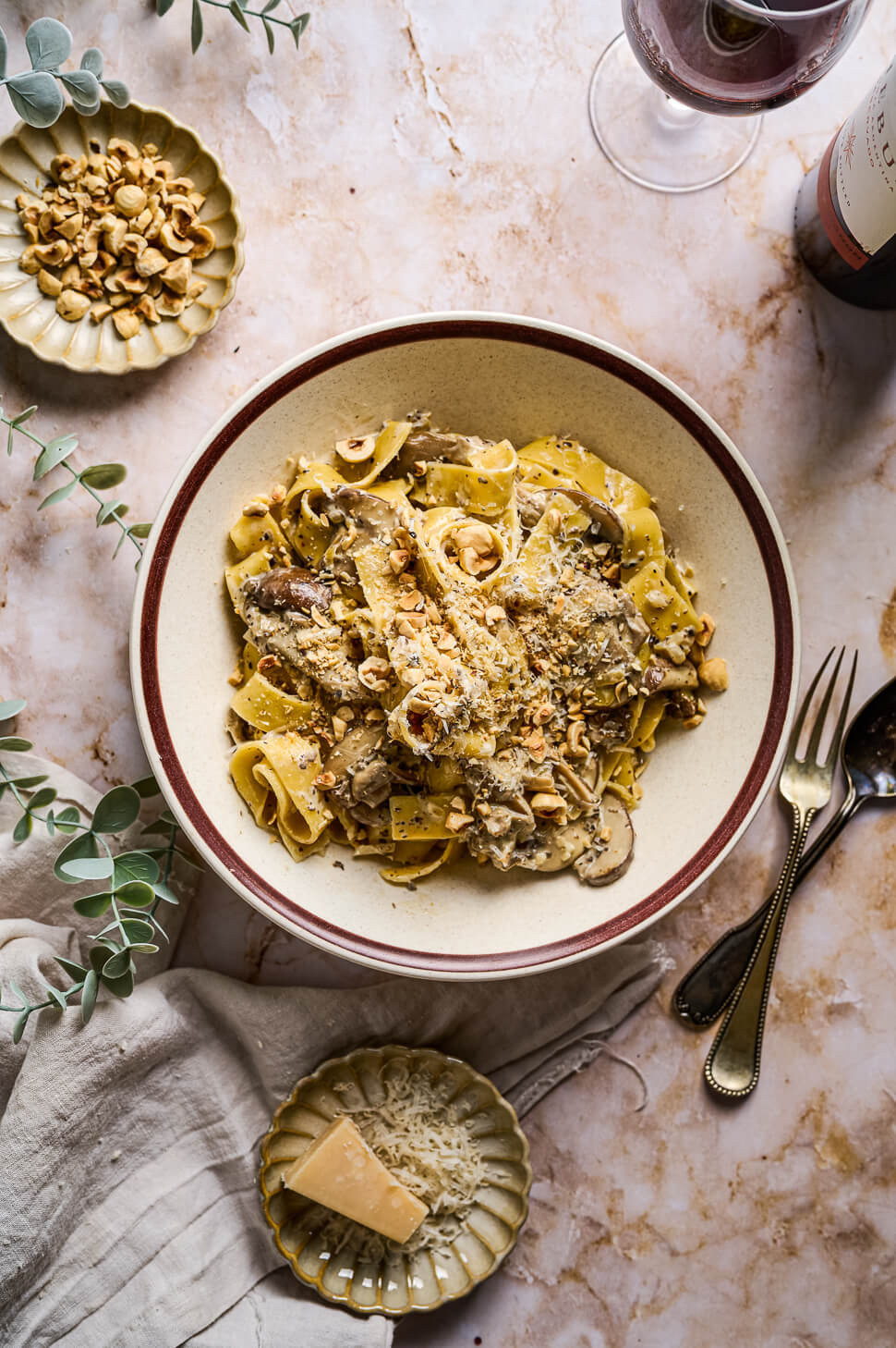 Pasta met paddenstoelen