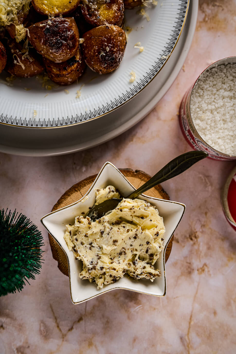 roseval aardappeltjes met truffelboter en parmezaan
