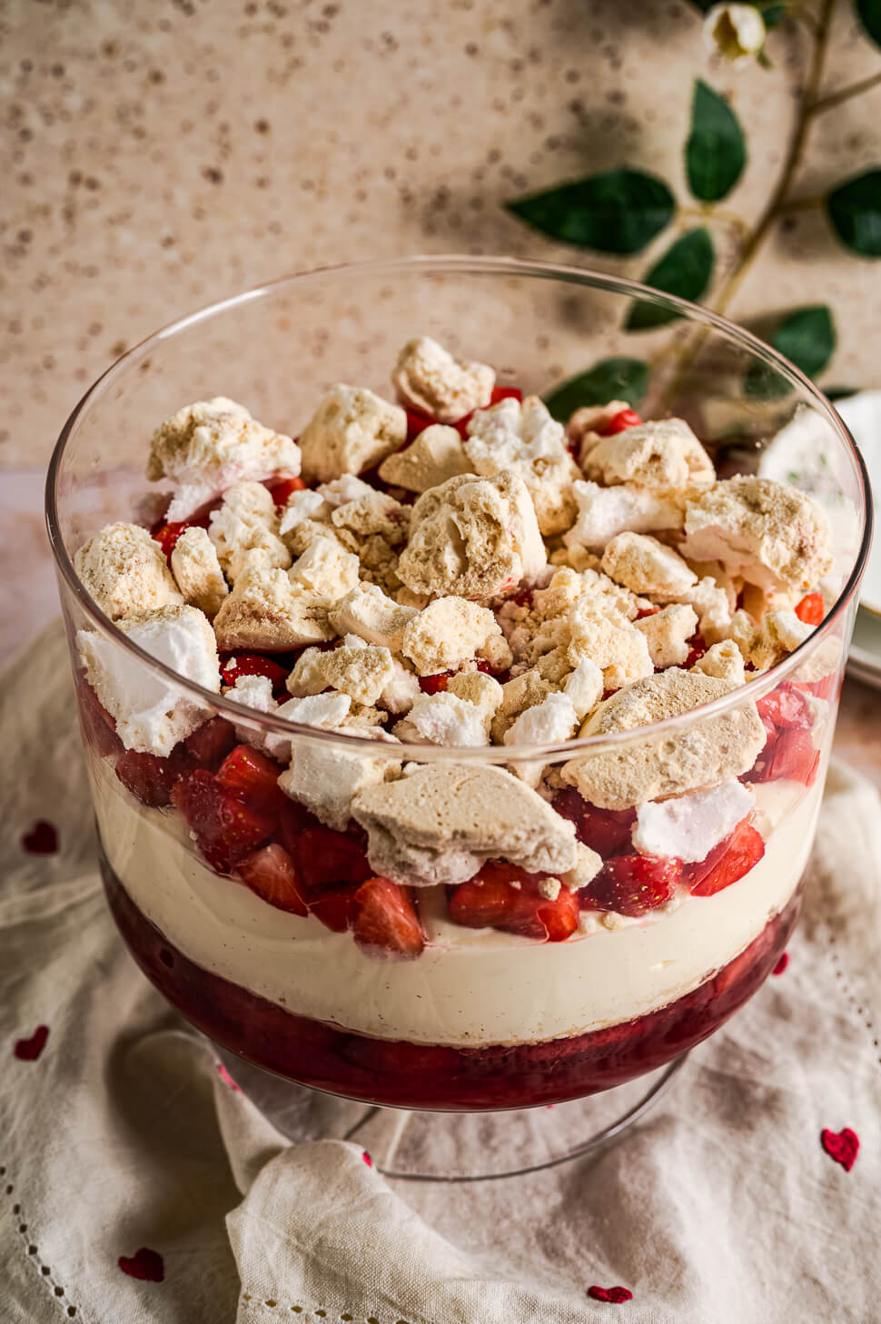trifle met aardbeien