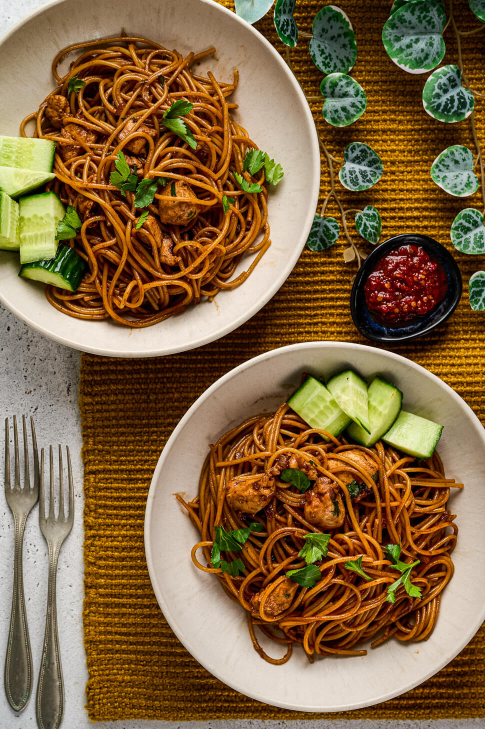 Surinaamse bami met kip