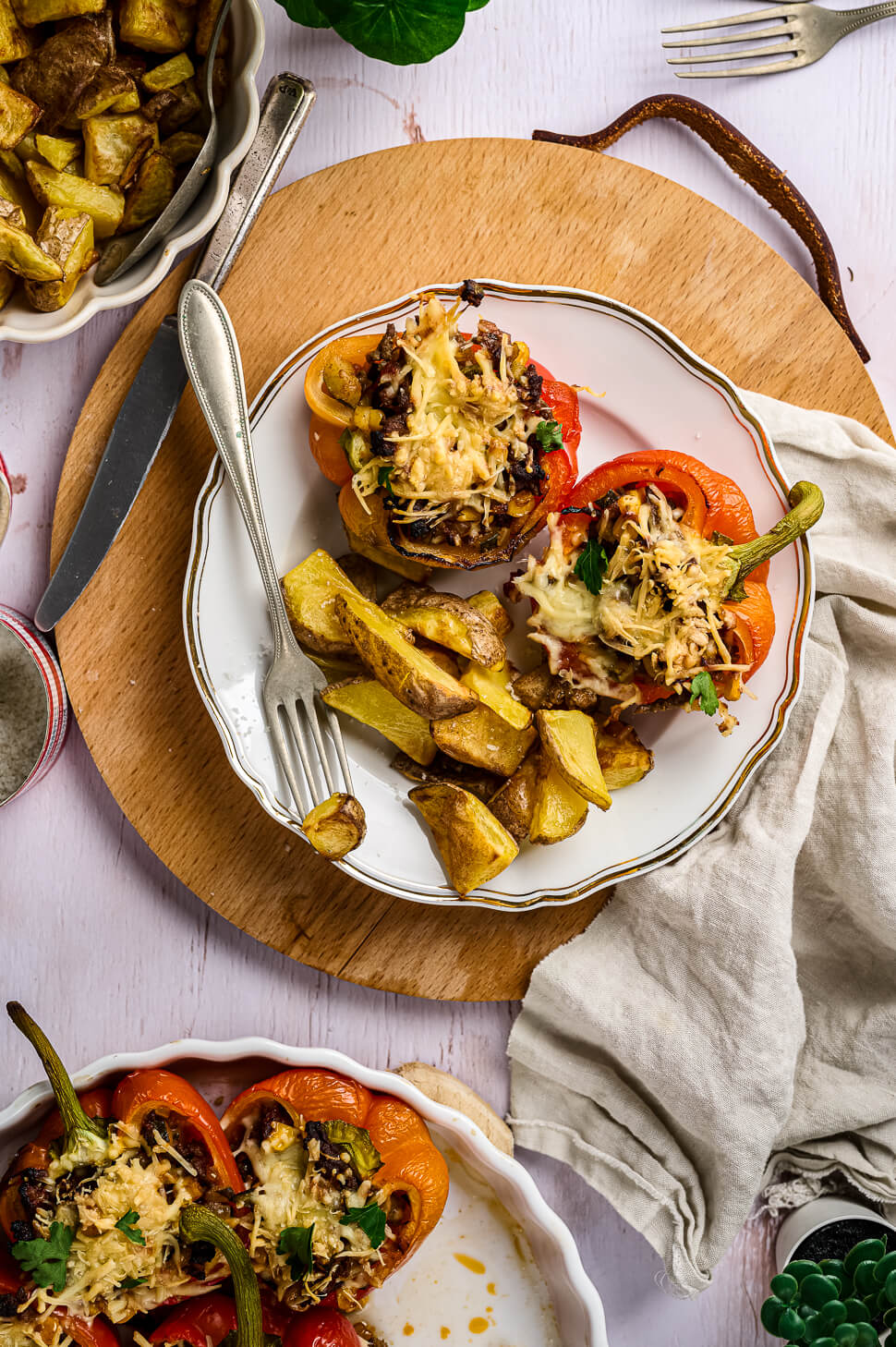 Gevulde paprika met gehakt