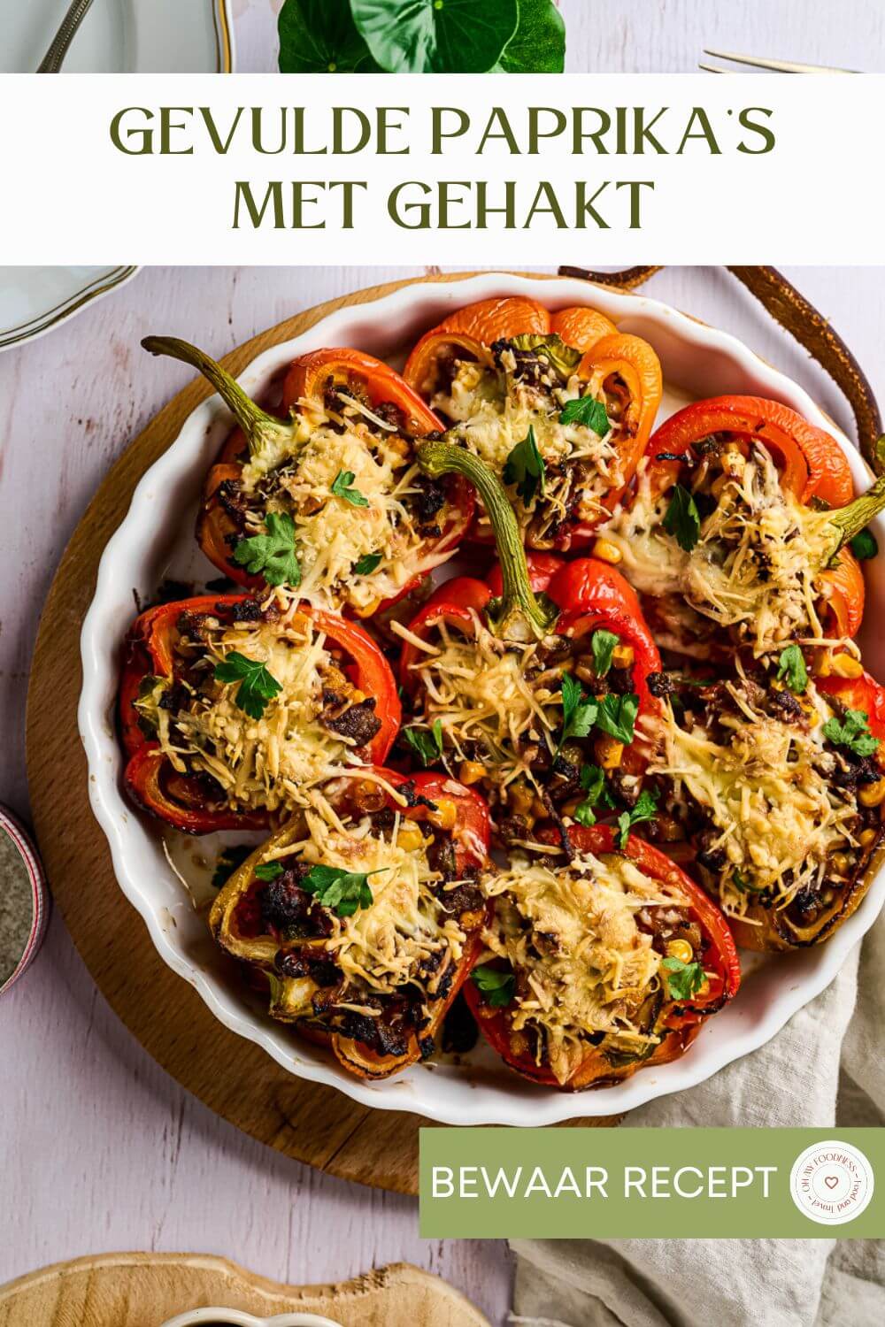 Paprika met gehakt