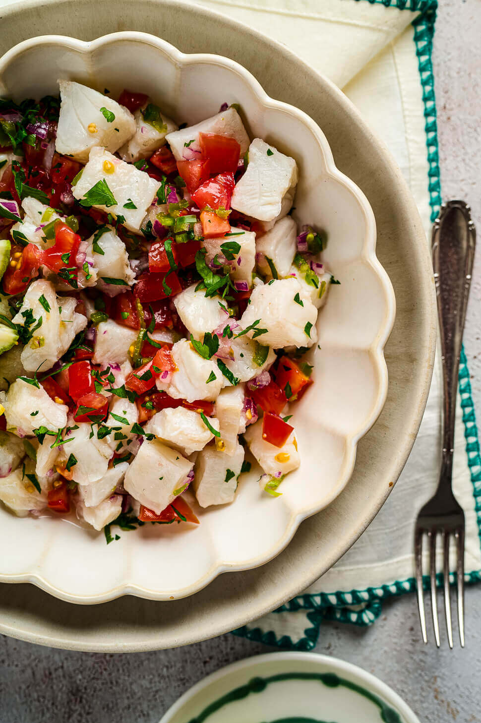 ceviche van kabeljauw