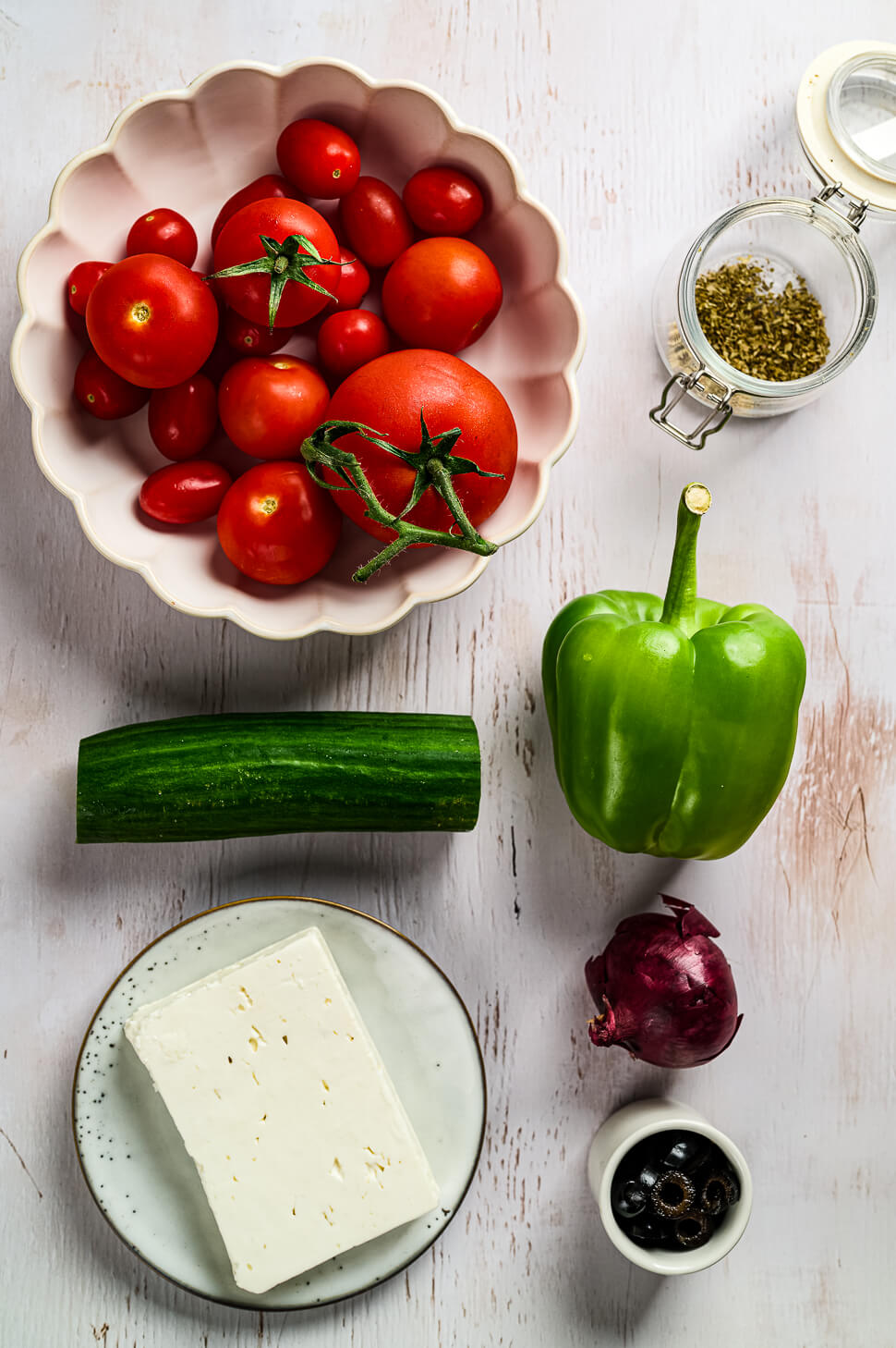 Griekse salade ingredienten