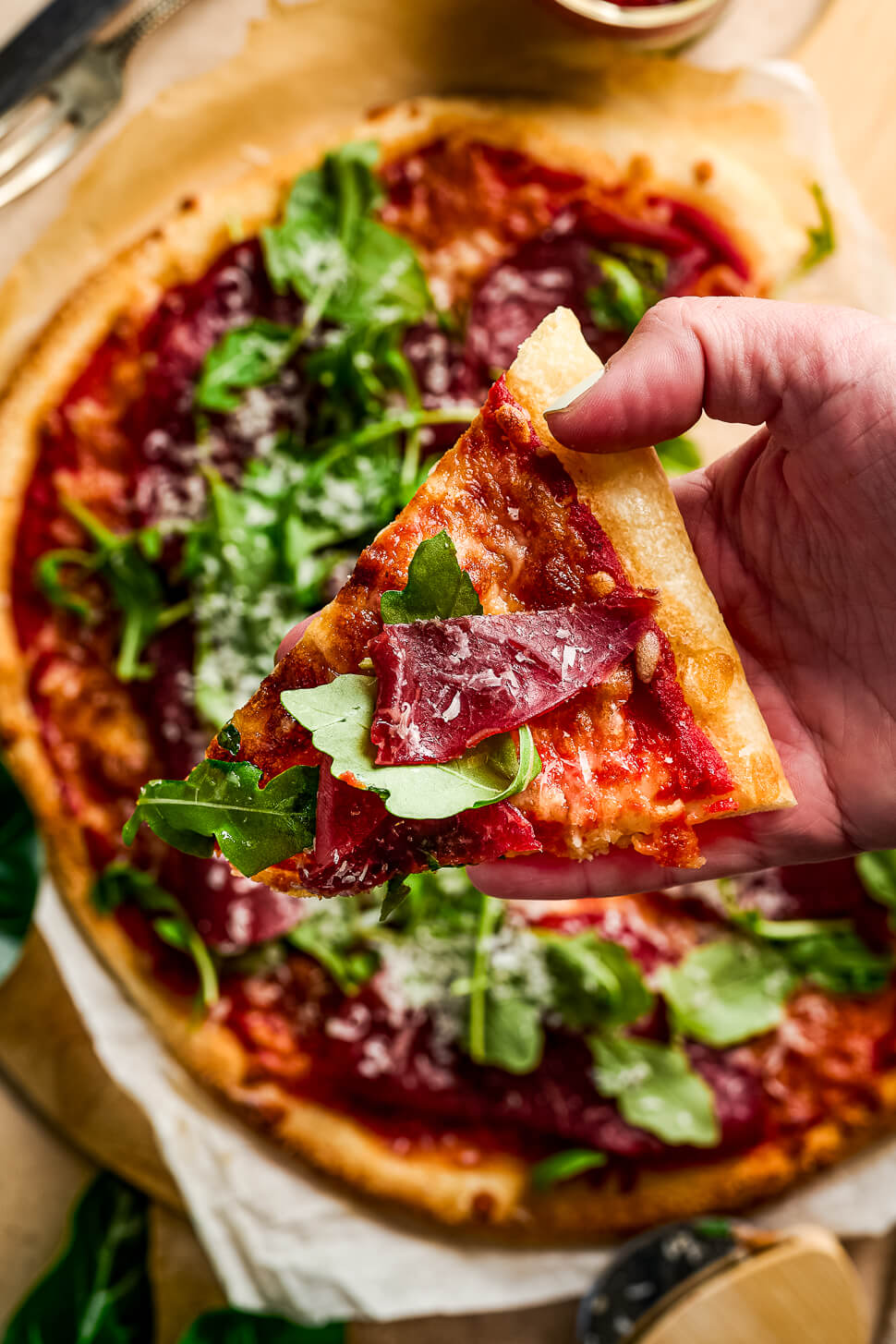 Bresaola pizza