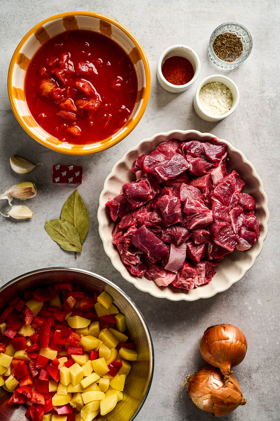 Goulash ingrediënten